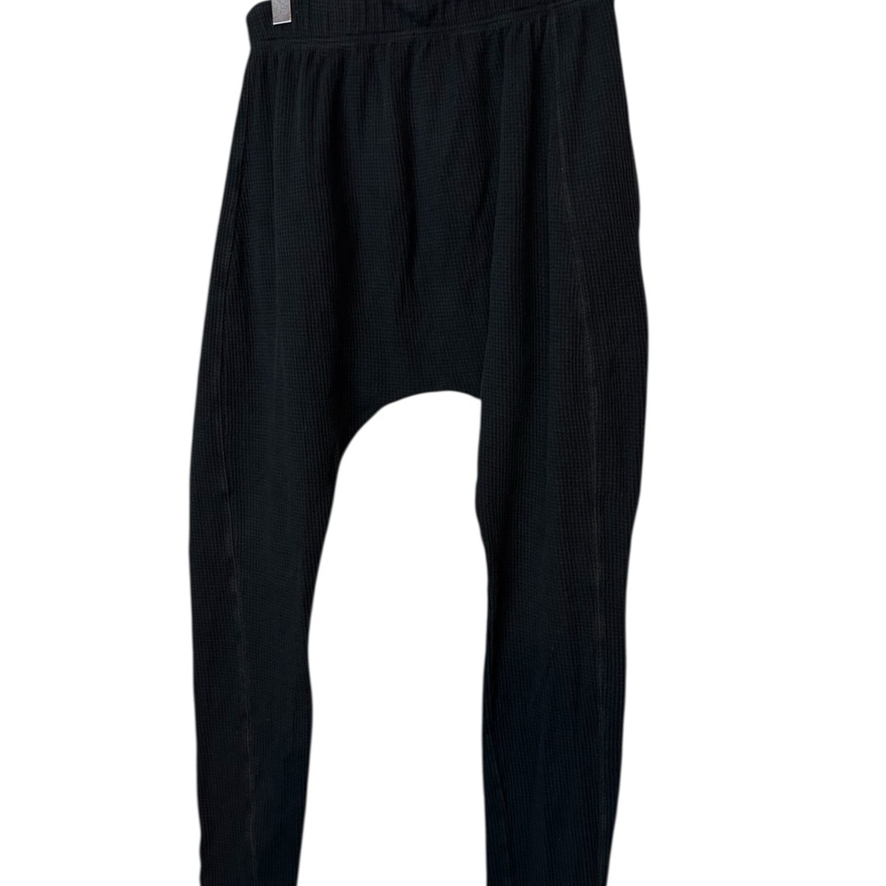 Bassike Black Waffle Knit Drop Crotch Pants 100% cotton Women’s Size S - Picture 4 of 5